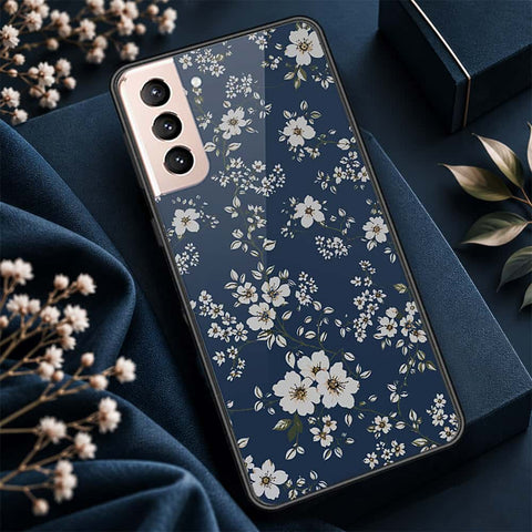 Samsung Galaxy S21 FE 5G Cover - ONation Botanical Bloom Series - HQ Ultra Shine Premium Infinity Glass Soft Silicon Borders Case