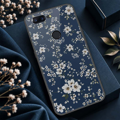 OnePlus 5T Cover - ONation Botanical Bloom Series - HQ Ultra Shine Premium Infinity Glass Soft Silicon Borders Case