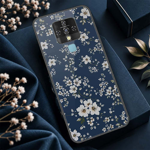 Tecno Camon 16 Cover - ONation Botanical Bloom Series - HQ Ultra Shine Premium Infinity Glass Soft Silicon Borders Case