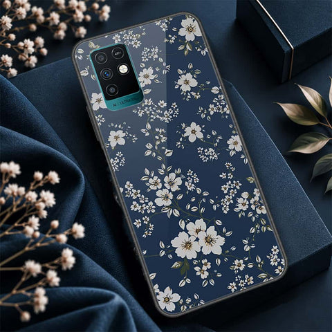 Infinix Note 10 Cover - ONation Botanical Bloom Series - HQ Ultra Shine Premium Infinity Glass Soft Silicon Borders Case