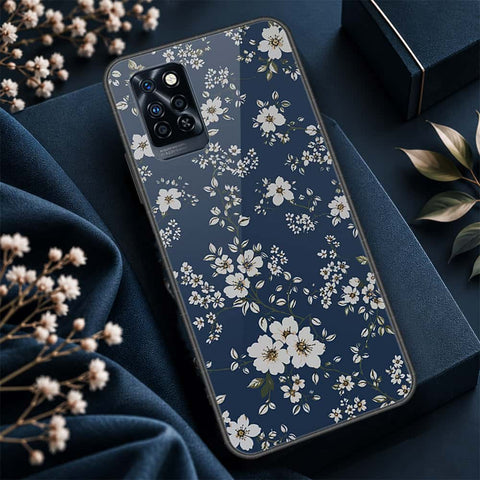 Infinix Note 10 Pro Cover - ONation Botanical Bloom Series - HQ Ultra Shine Premium Infinity Glass Soft Silicon Borders Case