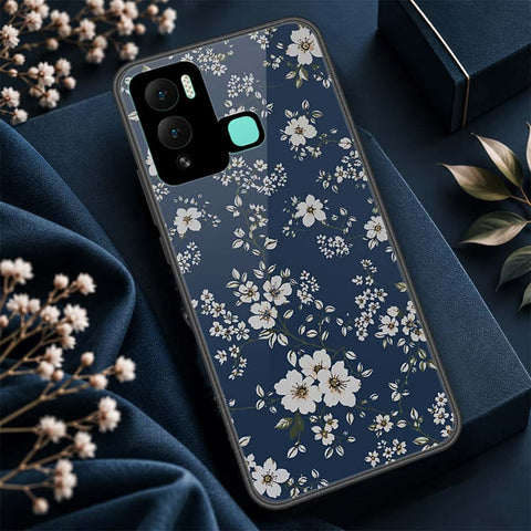 Infinix Hot 12 Play Cover - ONation Botanical Bloom Series - HQ Ultra Shine Premium Infinity Glass Soft Silicon Borders Case