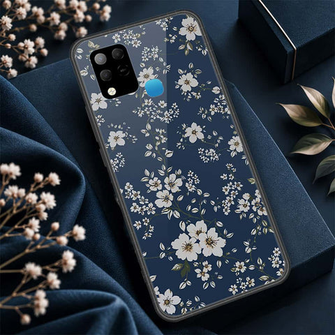 Infinix Hot 10s Cover - ONation Botanical Bloom Series - HQ Ultra Shine Premium Infinity Glass Soft Silicon Borders Case