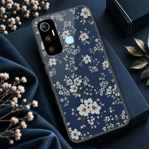 Infinix Hot 11 Cover - ONation Botanical Bloom Series - HQ Ultra Shine Premium Infinity Glass Soft Silicon Borders Case