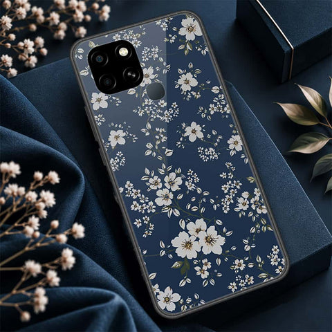 Infinix Smart 6 Cover - ONation Botanical Bloom Series - HQ Ultra Shine Premium Infinity Glass Soft Silicon Borders Cas