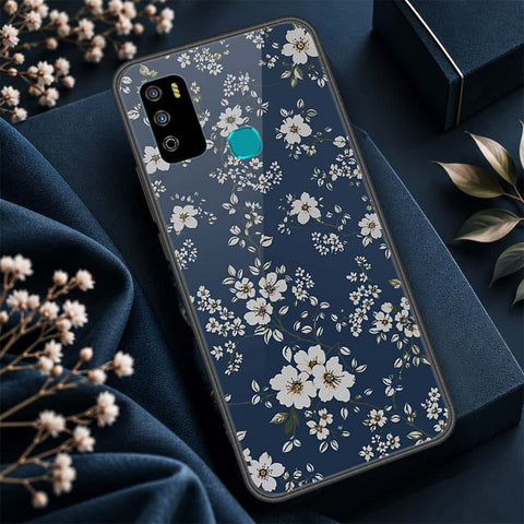 Infinix Hot 9 Play Cover - ONation Botanical Bloom Series - HQ Ultra Shine Premium Infinity Glass Soft Silicon Borders Case