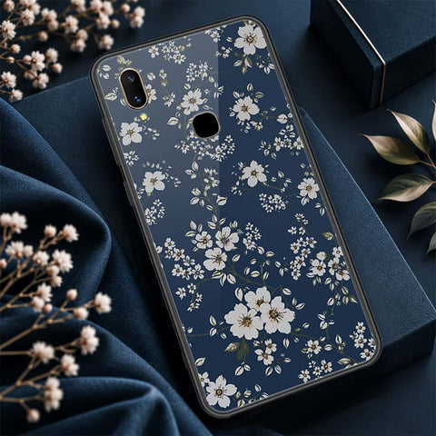 Vivo V11 Cover - ONation Botanical Bloom Series - HQ Ultra Shine Premium Infinity Glass Soft Silicon Borders Case