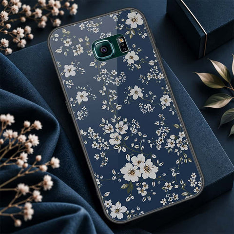 Samsung Galaxy S6 Edge Plus Cover - ONation Botanical Bloom Series - HQ Ultra Shine Premium Infinity Glass Soft Silicon Borders Case