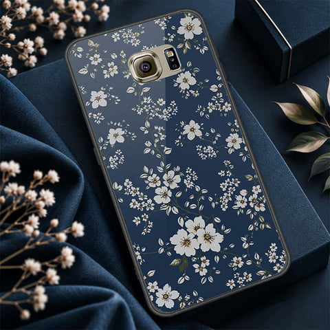 Samsung Galaxy S6 Cover - ONation Botanical Bloom Series - HQ Ultra Shine Premium Infinity Glass Soft Silicon Borders Case