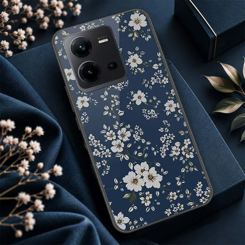 Vivo V25e Cover - ONation Botanical Bloom Series - HQ Ultra Shine Premium Infinity Glass Soft Silicon Borders Case