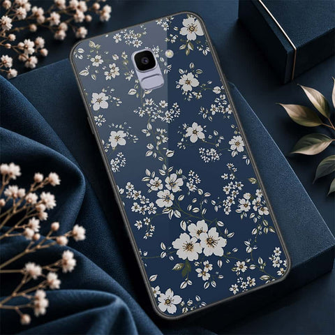 Samsung Galaxy J6 2018 Cover - ONation Botanical Bloom Series - HQ Ultra Shine Premium Infinity Glass Soft Silicon Borders Case