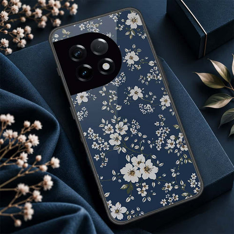 OnePlus 11R Cover - ONation Botanical Bloom Series - HQ Ultra Shine Premium Infinity Glass Soft Silicon Borders Case