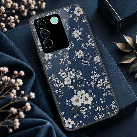 Vivo V27e Cover - ONation Aesthetic Collage Series - HQ Ultra Shine Premium Infinity Glass Soft Silicon Borders Case