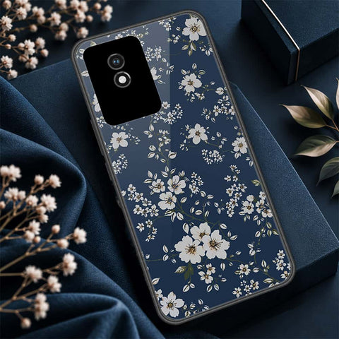 Vivo Y02 Cover - ONation Botanical Bloom Series - HQ Ultra Shine Premium Infinity Glass Soft Silicon Borders Case