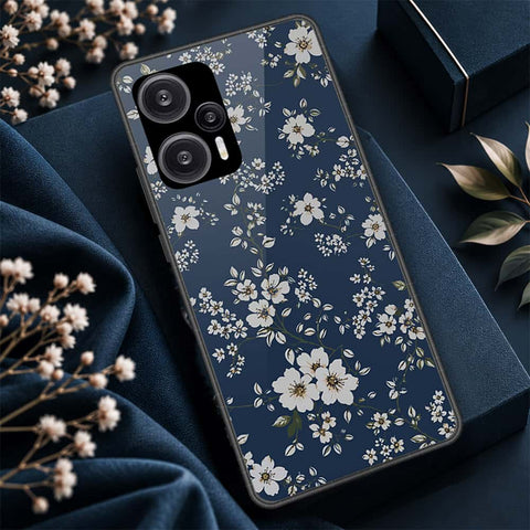 Xiaomi Redmi Note 12 Turbo Cover - ONation Botanical Bloom Series - HQ Ultra Shine Premium Infinity Glass Soft Silicon Borders Case