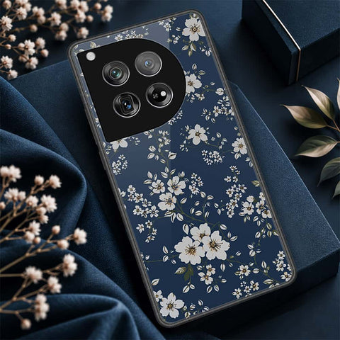 OnePlus 12 Cover - ONation Botanical Bloom Series - HQ Ultra Shine Premium Infinity Glass Soft Silicon Borders Case