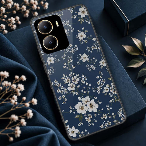 Vivo Y35m Cover - ONation Botanical Bloom Series - HQ Ultra Shine Premium Infinity Glass Soft Silicon Borders Case