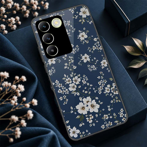 Vivo Y200e Cover - ONation Botanical Bloom Series - HQ Ultra Shine Premium Infinity Glass Soft Silicon Borders Case