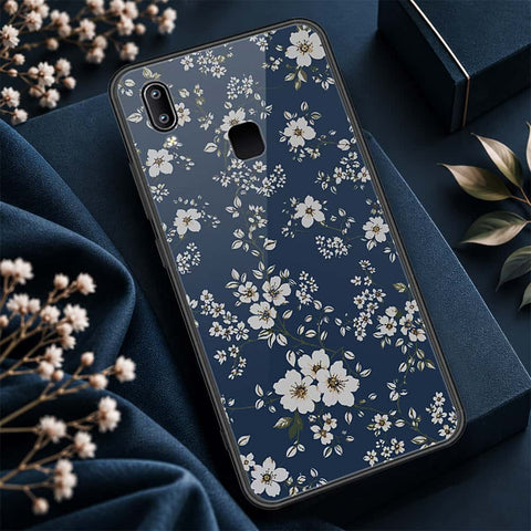 Vivo Z3x Cover - ONation Botanical Bloom Series - HQ Ultra Shine Premium Infinity Glass Soft Silicon Borders Case