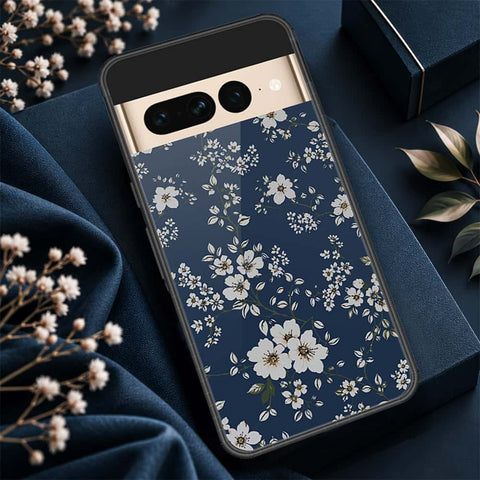 Google Pixel 7 Pro Cover - ONation Botanical Bloom Series - HQ Ultra Shine Premium Infinity Glass Soft Silicon Borders Case