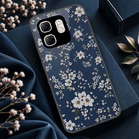 Infinix Smart 9 Cover - ONation Botanical Bloom Series - HQ Ultra Shine Premium Infinity Glass Soft Silicon Borders Case
