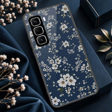 Infinix Hot 50 Pro Plus Cover - ONation Botanical Bloom Series - HQ Ultra Shine Premium Infinity Glass Soft Silicon Borders Case