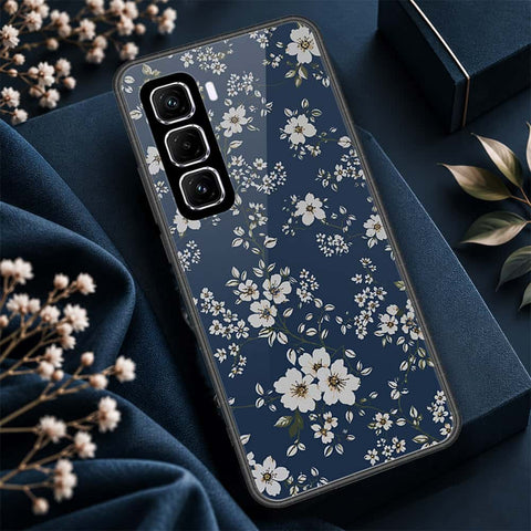 Infinix Hot 60 Pro Cover - ONation Botanical Bloom Series - HQ Ultra Shine Premium Infinity Glass Soft Silicon Borders Case