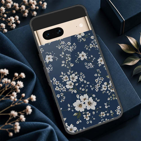 Google Pixel 7 Cover - ONation Botanical Bloom Series - HQ Ultra Shine Premium Infinity Glass Soft Silicon Borders Case