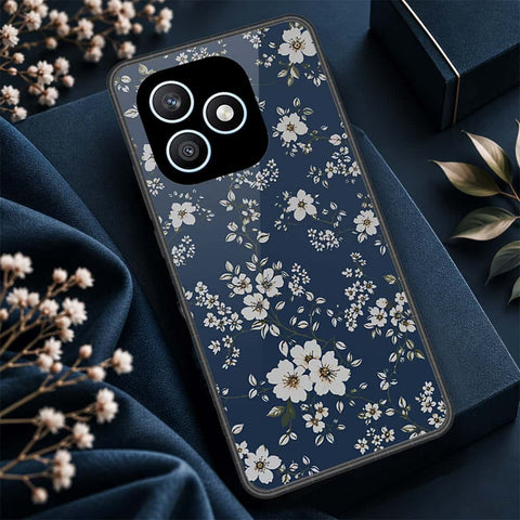 Honor X8d Cover - ONation Botanical Bloom Series - HQ Ultra Shine Premium Infinity Glass Soft Silicon Borders Case
