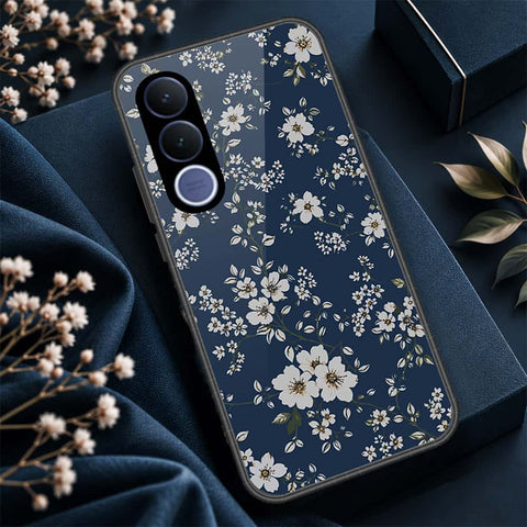 Vivo V70 FE Cover - ONation Botanical Bloom Series - HQ Ultra Shine Premium Infinity Glass Soft Silicon Borders Case