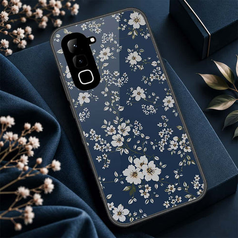 Infinix Hot 70 Cover - ONation Botanical Bloom Series - HQ Ultra Shine Premium Infinity Glass Soft Silicon Borders Case