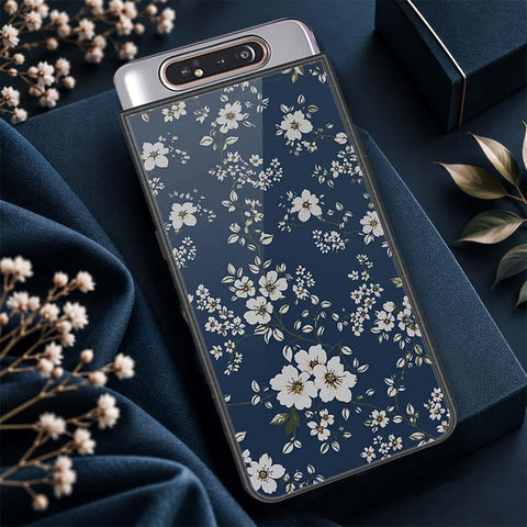 Samsung Galaxy A90 Cover - ONation Botanical Bloom Series - HQ Ultra Shine Premium Infinity Glass Soft Silicon Borders Case