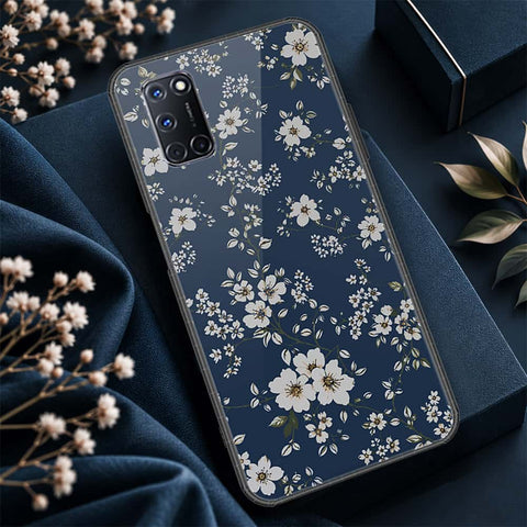 Oppo A52 Cover - ONation Botanical Bloom Series - HQ Ultra Shine Premium Infinity Glass Soft Silicon Borders Case