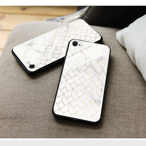 iPhone 13 Mini Cover - White Marble Series 2 - HQ Ultra Shine Premium Infinity Glass Soft Silicon Borders Case (Fast Delivery)