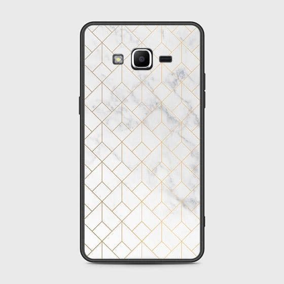 Samsung Galaxy J2 Prime Cover - Design 53 - White Marble Series 2 - HQ Ultra Shine Premium Infinity Glass Soft Silicon Borders Case (Fast Delivery)