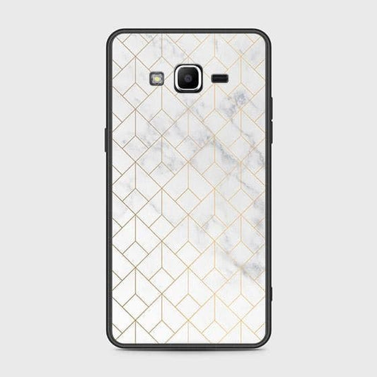 Samsung Galaxy J2 Prime Cover - Design 53 - White Marble Series 2 - HQ Ultra Shine Premium Infinity Glass Soft Silicon Borders Case (Fast Delivery)