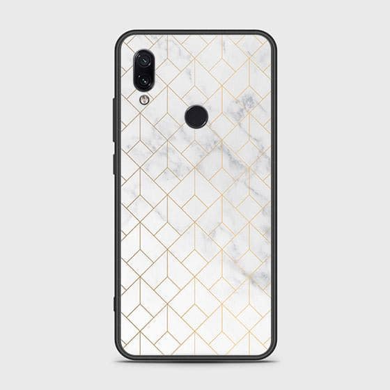 Xiaomi Redmi Note 7 Cover - White Marble Series 2 - D31 - HQ Ultra Shine Premium Infinity Glass Soft Silicon Borders Case ( Fast Delivery )