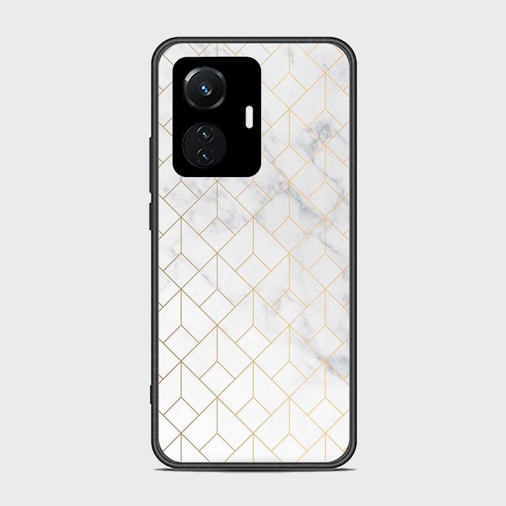 Vivo S15e Cover- White Marble Series 2 - D15 - HQ Ultra Shine Premium Infinity Glass Soft Silicon Borders Case ( Fast Delivery )