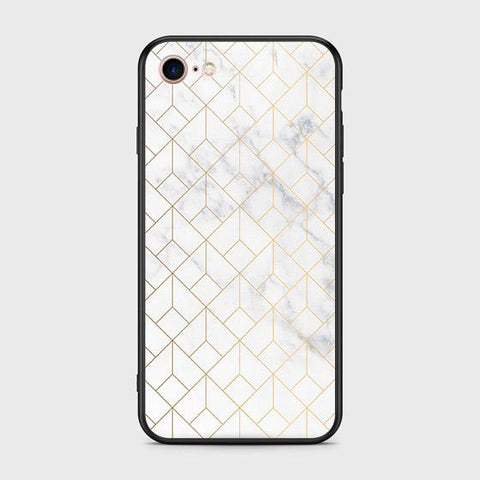 iPhone SE 2020 Cover - White Marble Series 2 - HQ Ultra Shine Premium Infinity Glass Soft Silicon Borders Case (Fast Delivery)