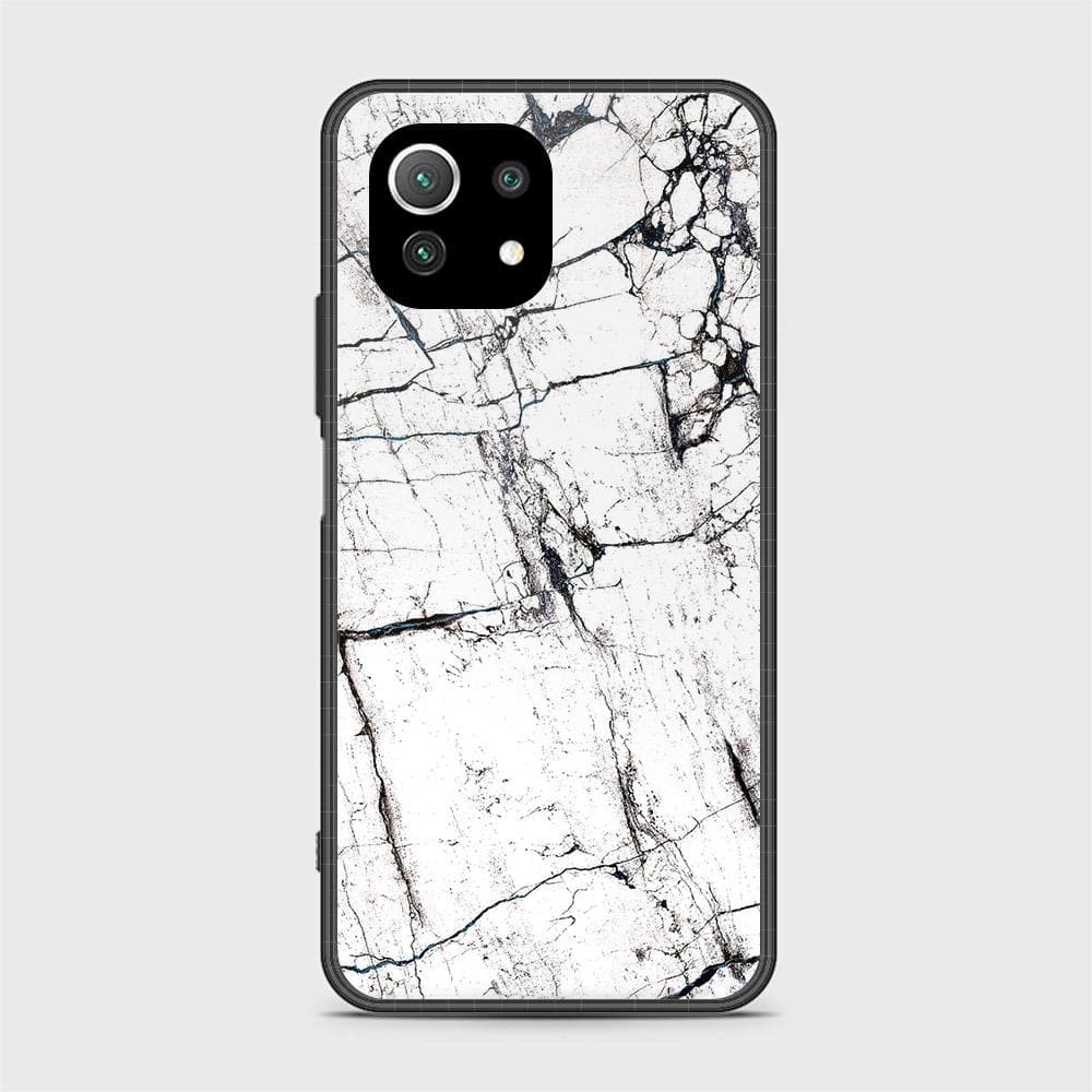 Xiaomi Mi 11 Lite Cover - Design 59 - White Marble Series 2 - HQ Ultra Shine Premium Infinity Glass Soft Silicon Borders Case (Fast Delivery)