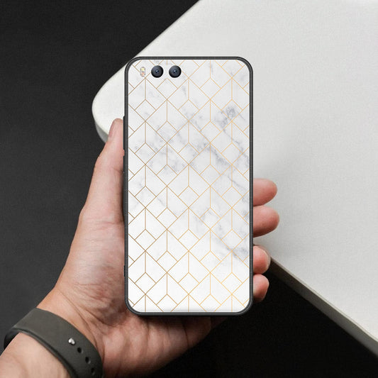 Xiaomi Mi 6 Cover - White Marble Series 2 - HQ Ultra Shine Premium Infinity Glass Soft Silicon Borders Case