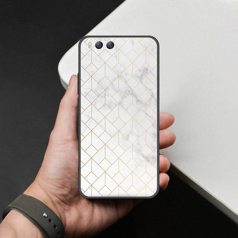 Xiaomi Mi 6 Cover - White Marble Series 2 - HQ Ultra Shine Premium Infinity Glass Soft Silicon Borders Case