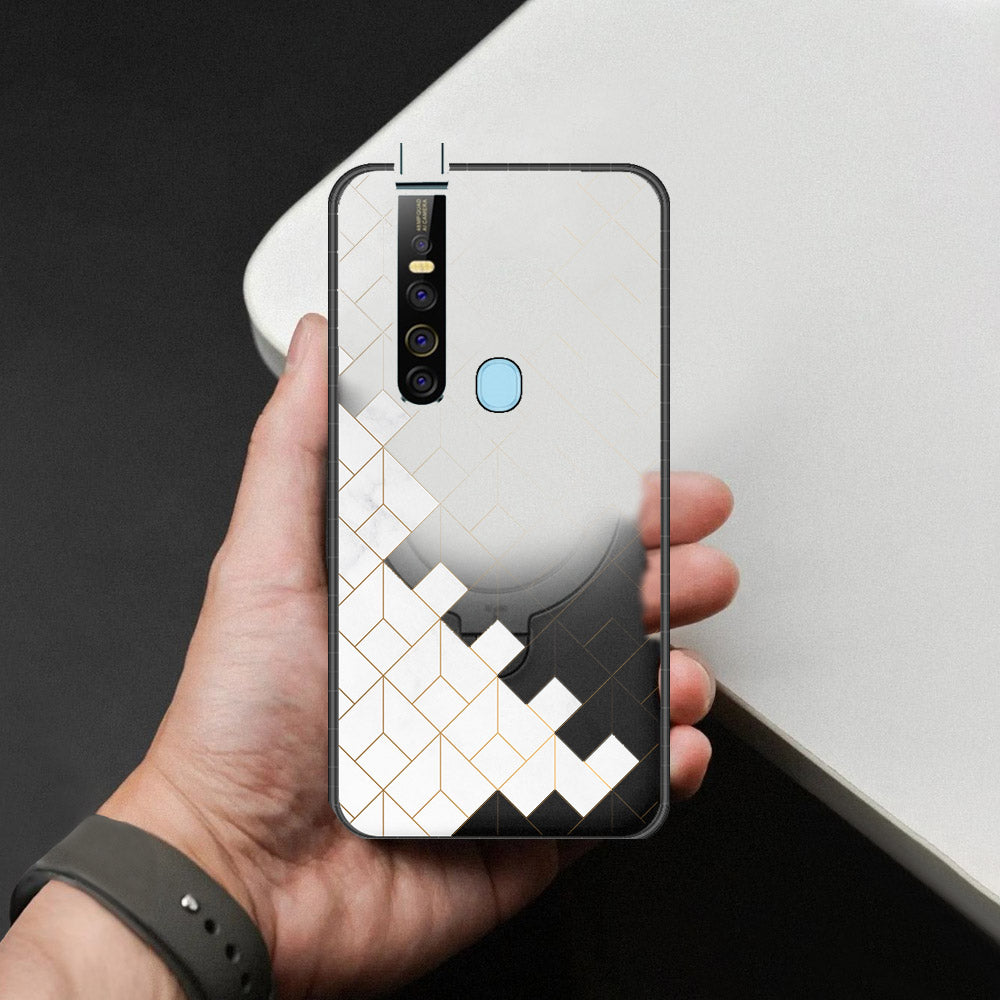 Tecno Camon 15 Premier Cover - White Marble Series 2 - HQ Ultra Shine Premium Infinity Glass Soft Silicon Borders Case
