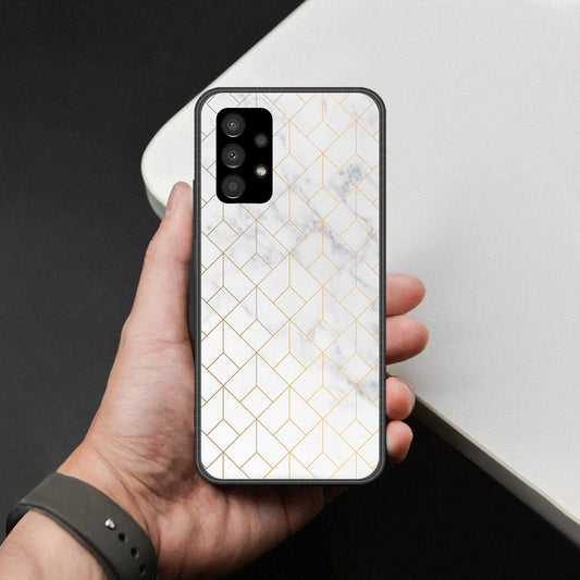 Samsung Galaxy A53 5G Cover - White Marble Series 2 - HQ Ultra Shine Premium Infinity Glass Soft Silicon Borders Case