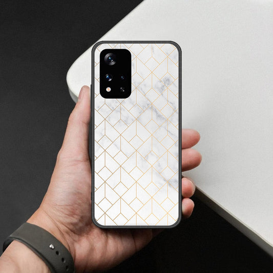 Xiaomi Poco M4 Pro 5G Cover - White Marble Series 2 - HQ Ultra Shine Premium Infinity Glass Soft Silicon Borders Case