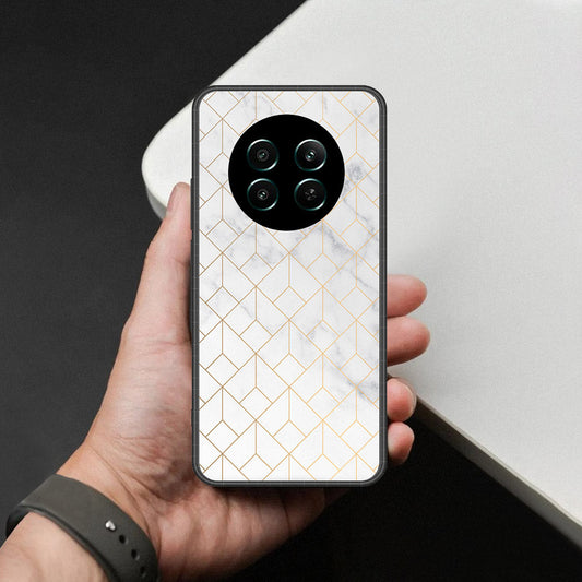 Realme P1 Speed Cover - White Marble Series 2 - HQ Ultra Shine Premium Infinity Glass Soft Silicon Borders Case
