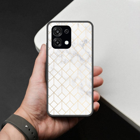 Oppo F31 Cover - White Marble Series 2 - HQ Ultra Shine Premium Infinity Glass Soft Silicon Borders Case