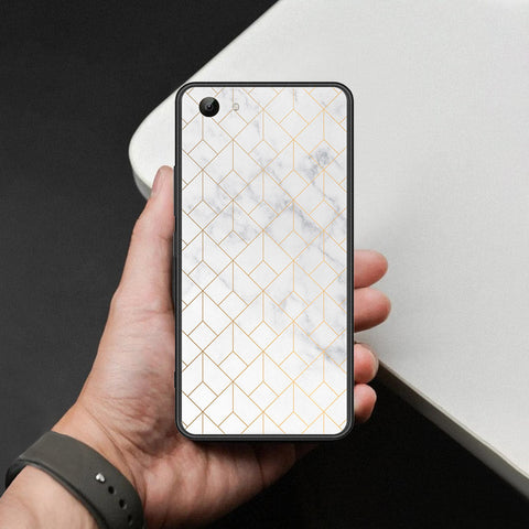 Vivo Y83 Cover - White Marble Series 2 - HQ Ultra Shine Premium Infinity Glass Soft Silicon Borders Case