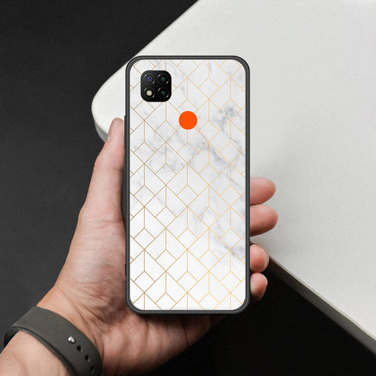 Xiaomi Poco C31 Cover - White Marble Series 2 - HQ Ultra Shine Premium Infinity Glass Soft Silicon Borders Case