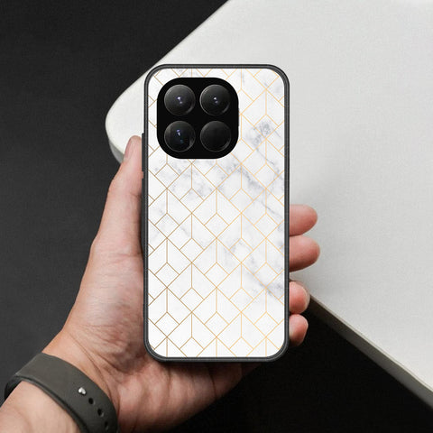 Xiaomi 15t - White Marble Series 2 - HQ Ultra Shine Premium Infinity Glass Soft Silicon Borders Case